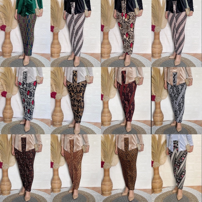 JUAL MURAH! rok plisket batik WIRU / WIRON campur motif ready