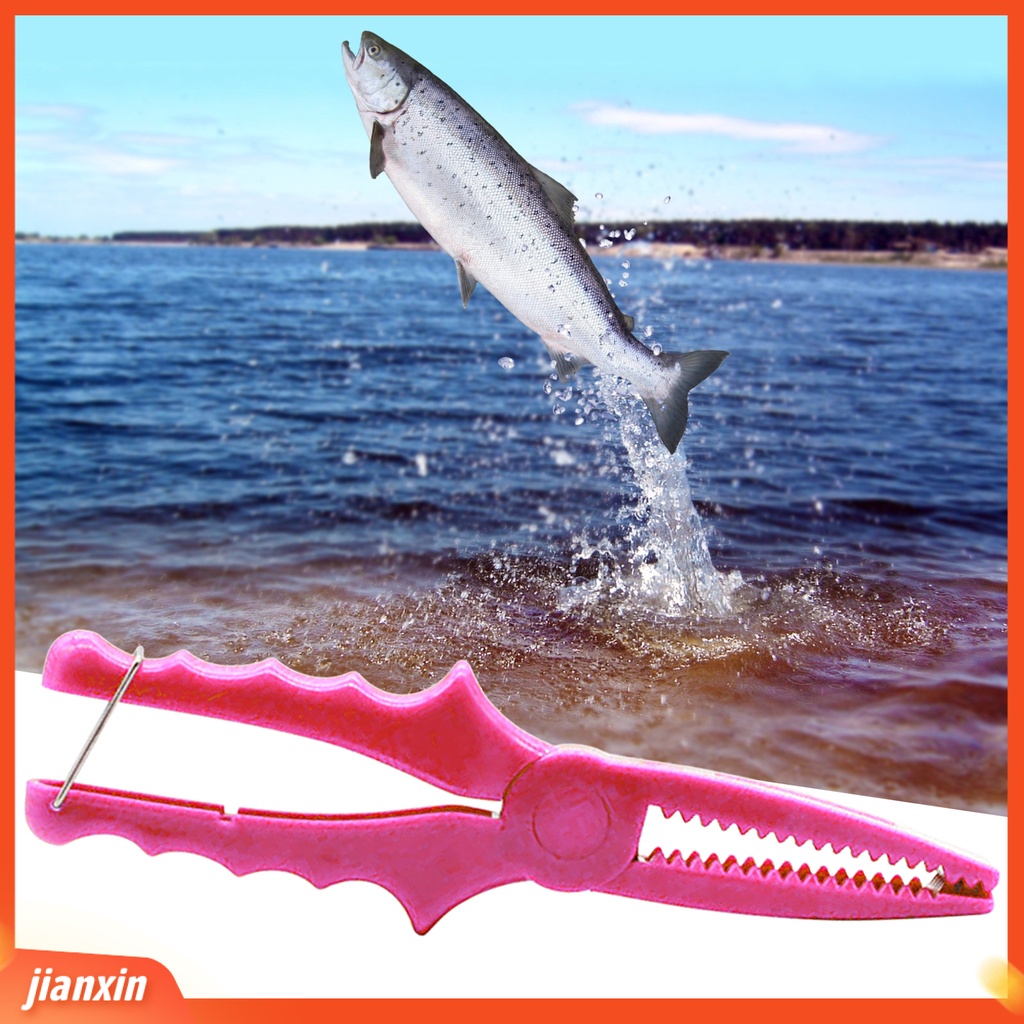 (In Stock) Fish Gripper Sawteeth Anti-slip Ergonomic Handle Portable Dengan Gesper Logam Kontrol Ikan ABS Plastik Pembukaan Lebar Tang Kontrol Pancing Alat Pancing