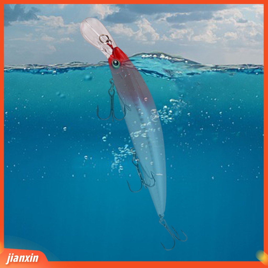 (In Stock) 15.2cm /36g Ikan Kecil Lure 3D Fisheye Tajam Duri Lidah Lebar Plat 3kait Ikan-Tarikan Anti-Korosi ABS Umpan Pancing Untuk Angling