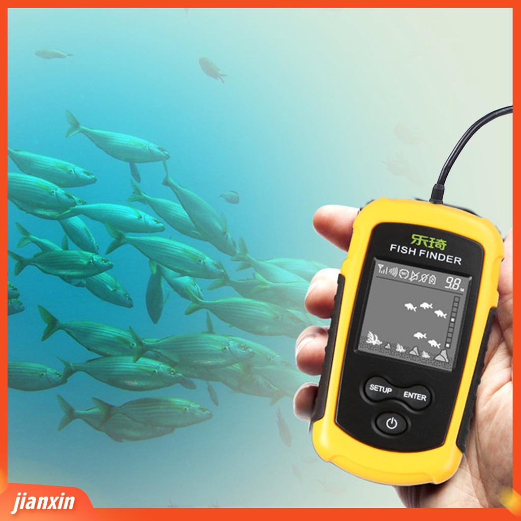 (In Stock) Alat Pencari Kedalaman Ikan Digital Display Depth Readout Akurat Portable Fish Finder Untuk Memancing Perahu