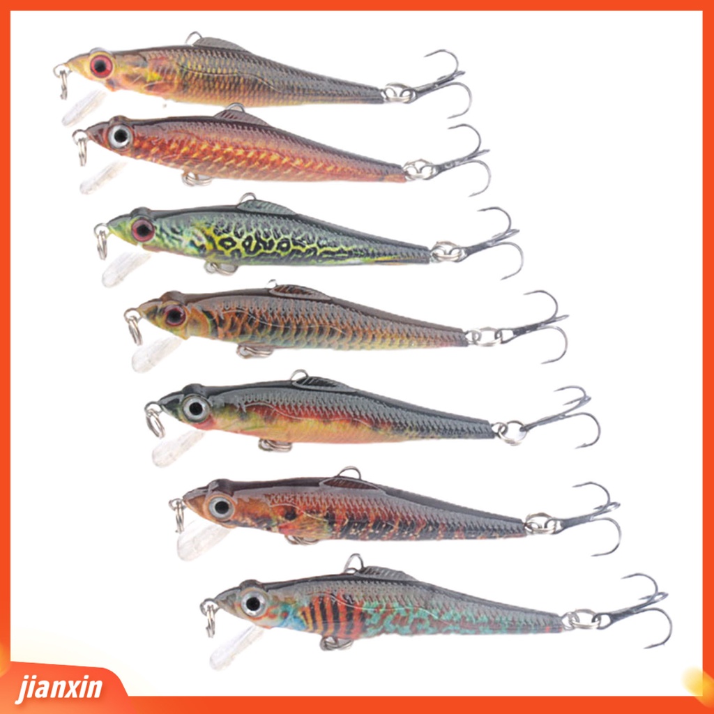 (In Stock) 6.9cm /5g Umpan Keras Simulasi 3D Fisheye Tajam Kait Bentuk Realistis Crankbait Warna Cerah Memancing Ringan Anti-escape Portabel Jerkbait Untuk Memancing Di Luar Ruangan