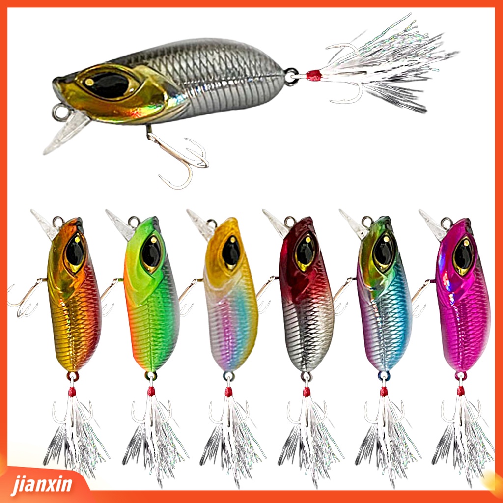 (In Stock) 5cm /8g Umpan Bionik 3D Simulasi Fisheye Tajam Treble Hook Simulasi Getaran Manik-Manik Kerincingan Memancing Umpan Untuk Memancing Di Luar Ruangan