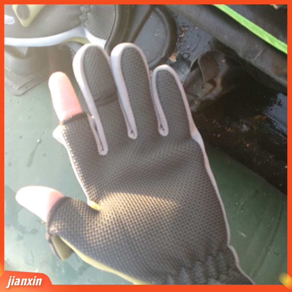 (In Stock) 1pasang Sarung Tangan Memancing Anti Selip Tetap Hangat Tahan Aus Pria Angling Gloves Perlengkapan Memancing