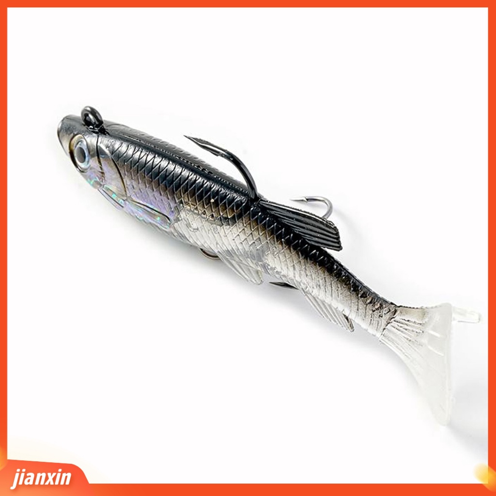 (In Stock) 12.5g 8cm Umpan Pancing T Tail Fishing Supply Metal Menarik Dengan Kepala Jig Umpan Lembut Untuk Memancing Di Laut