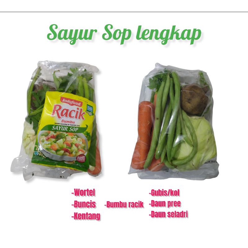 

paket sayur SOP lengkap fresh baru