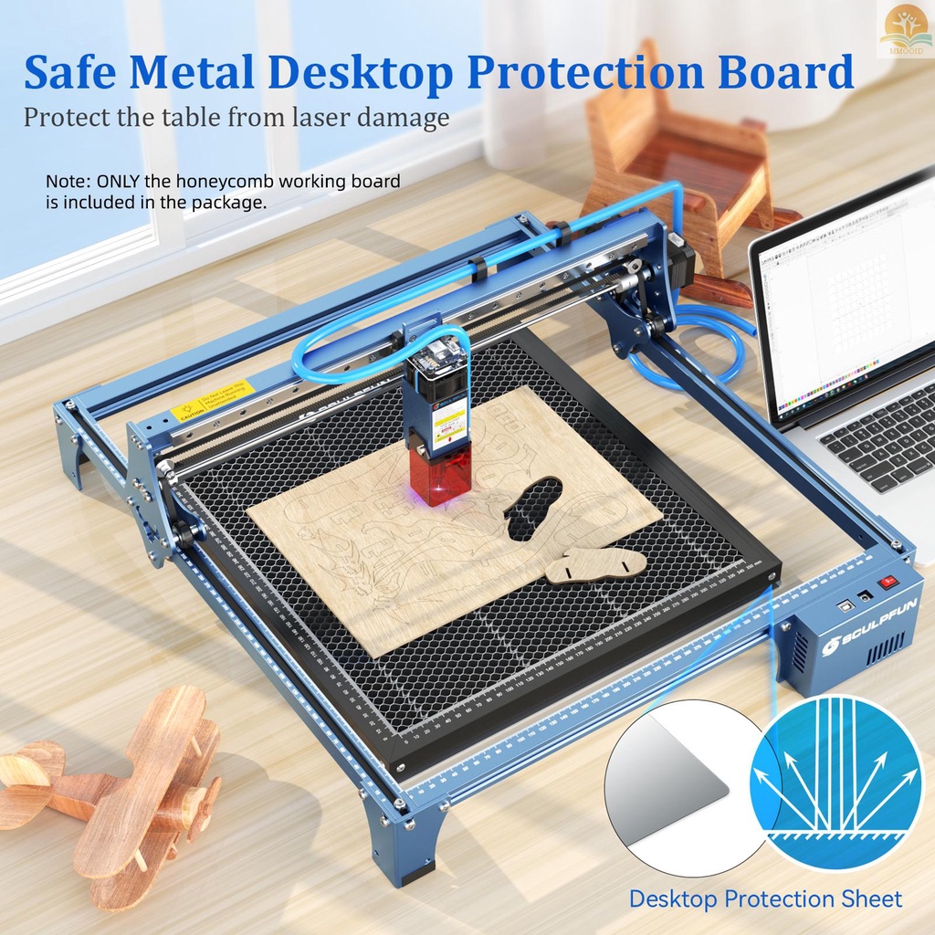 In Stock SCULPFUN Laser Cutting Honeycomb Working Table Board Platform Panel Baja Untuk CO2 Atau Diode Laser Engraver Cutting Machine 400x400mm Mudah-Mengamati Pelindung Meja