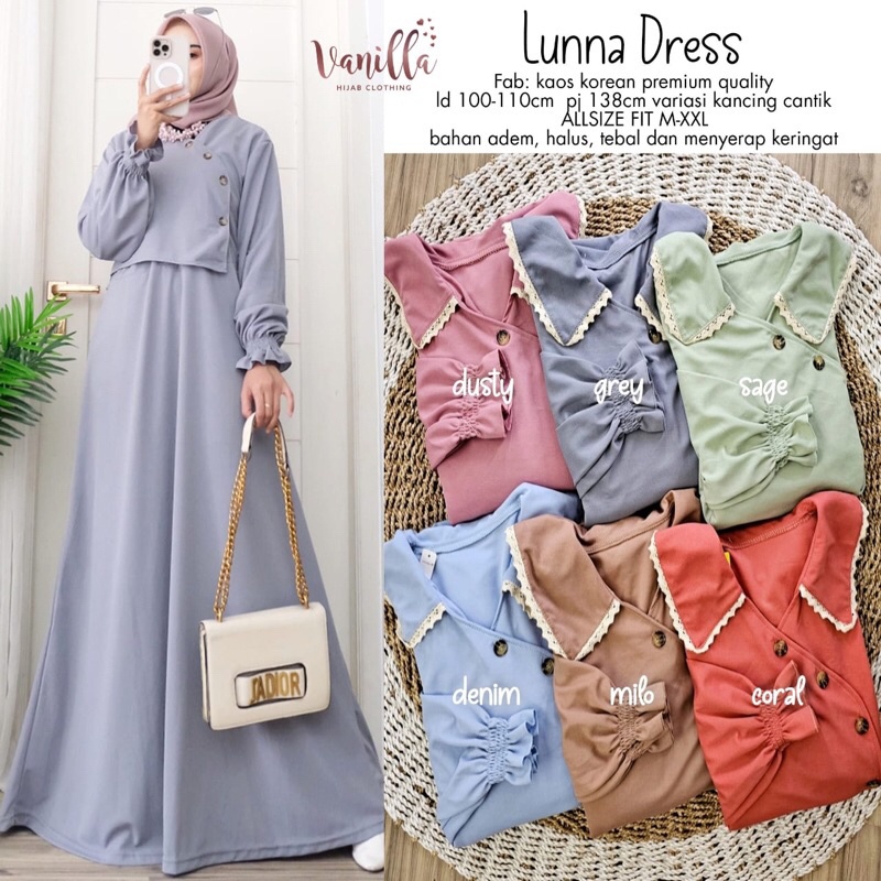 LUNNA DRESS ori VANILLA