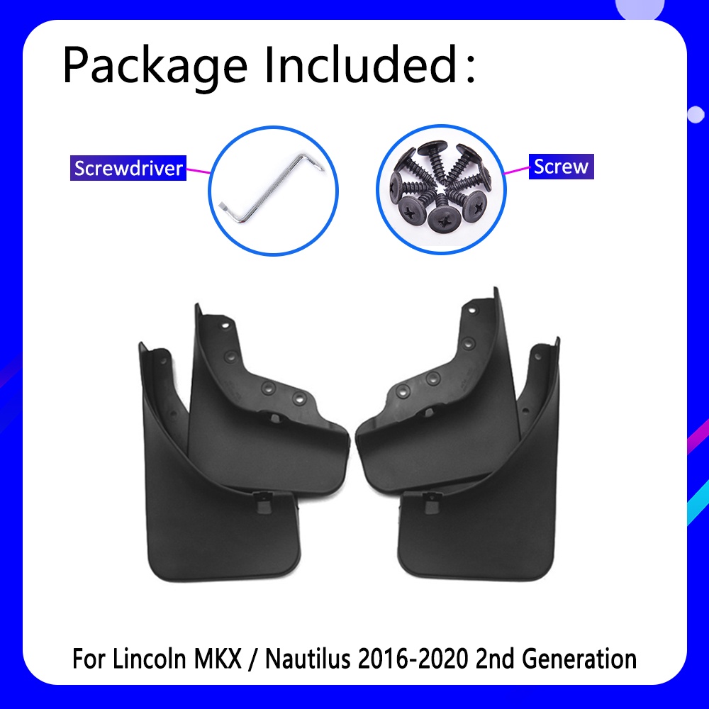 Mudguards Untuk Lincoln MKX Nautilus 2016~2020 2017 2018 2019 Aksesoris Mobil Mudflap Fender Onderdil Pengganti Otomatis