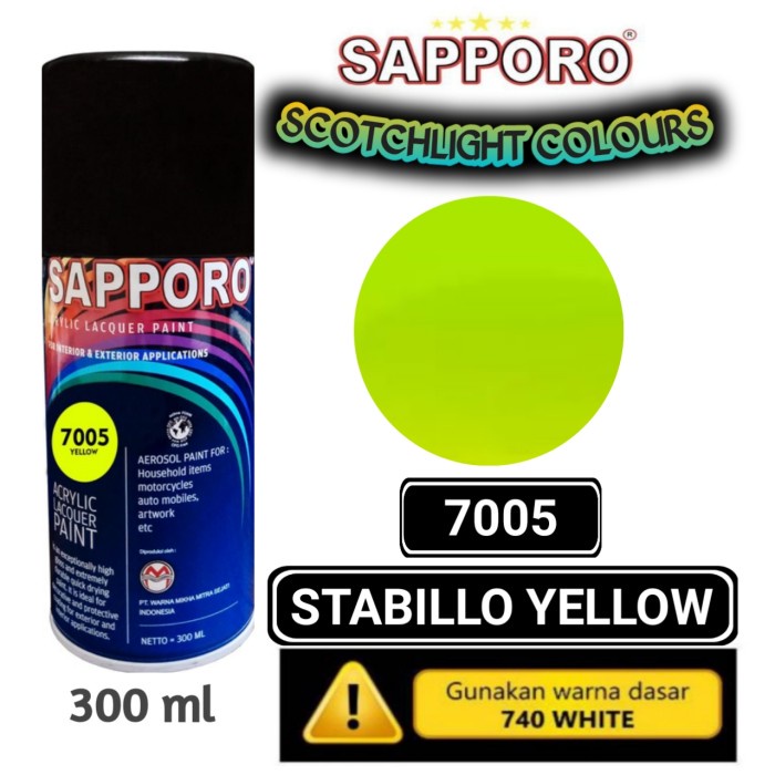 

7005 STABILLO YELLOW SAPPORO STANDAR 300ml Cat Semprot Pylok Pilok