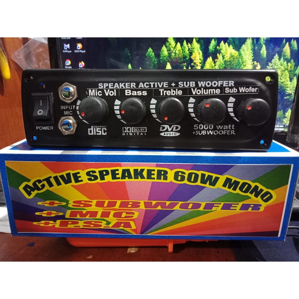kit spaeaker aktif 60 WATT + tone control = SUBWOOFER