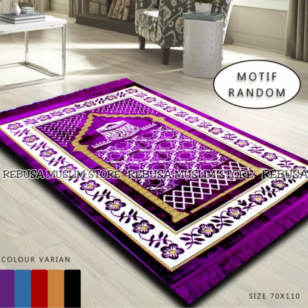 Sajadah Turki Ukuran 110x70cm / Sajadah Bulu Lembut / Sajadah Tebal Premium / Sajadah Turkey