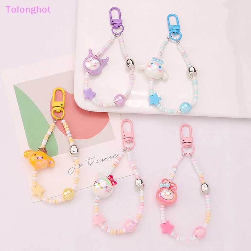 Tolonghot&gt; Boneka Lucu Gantungan Kunci Warna-Warni Manik-Manik Lanyard Gantungan Kunci Untuk Wanita Keyring Mobil Gantungan Kunci Tas Ransel Dekorasi Case Pendent well