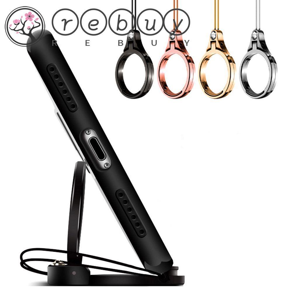 REBUY Mobile Phone Mobile Phone Straps Phone Accessories Cord Lanyard Bracket Keyring Finger Ring Stand Smartphone Mount Holder Metal Buckle Cell Phone Mount Strap/Multicolor