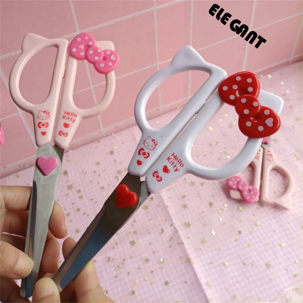 【 ELEGANT 】 Gunting DIY Tools Stationery Stainless Steel Rumah Tangga Kartun Daging Gunting Dapur Gunting