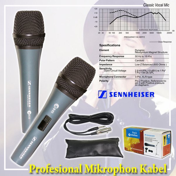 Mic Kabel E 835S / Microphone Cable SENNHEISER E-835S / E845S / E 845 S