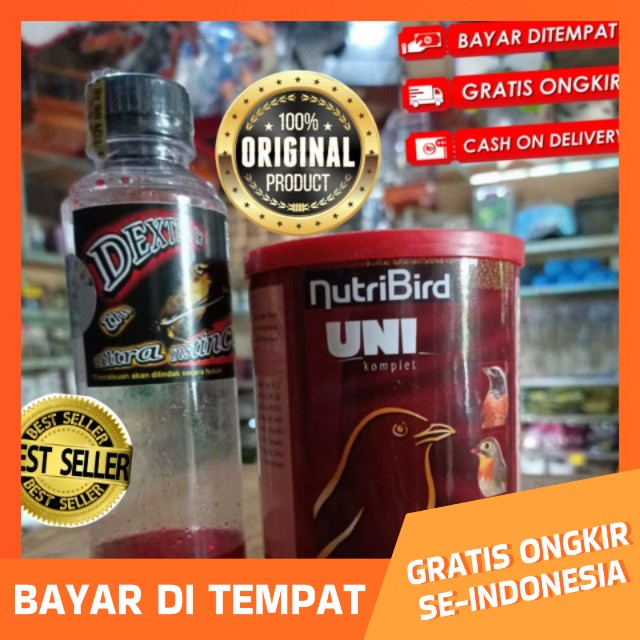 dexro 87 nutribird saset kaleng makanan burung pleci