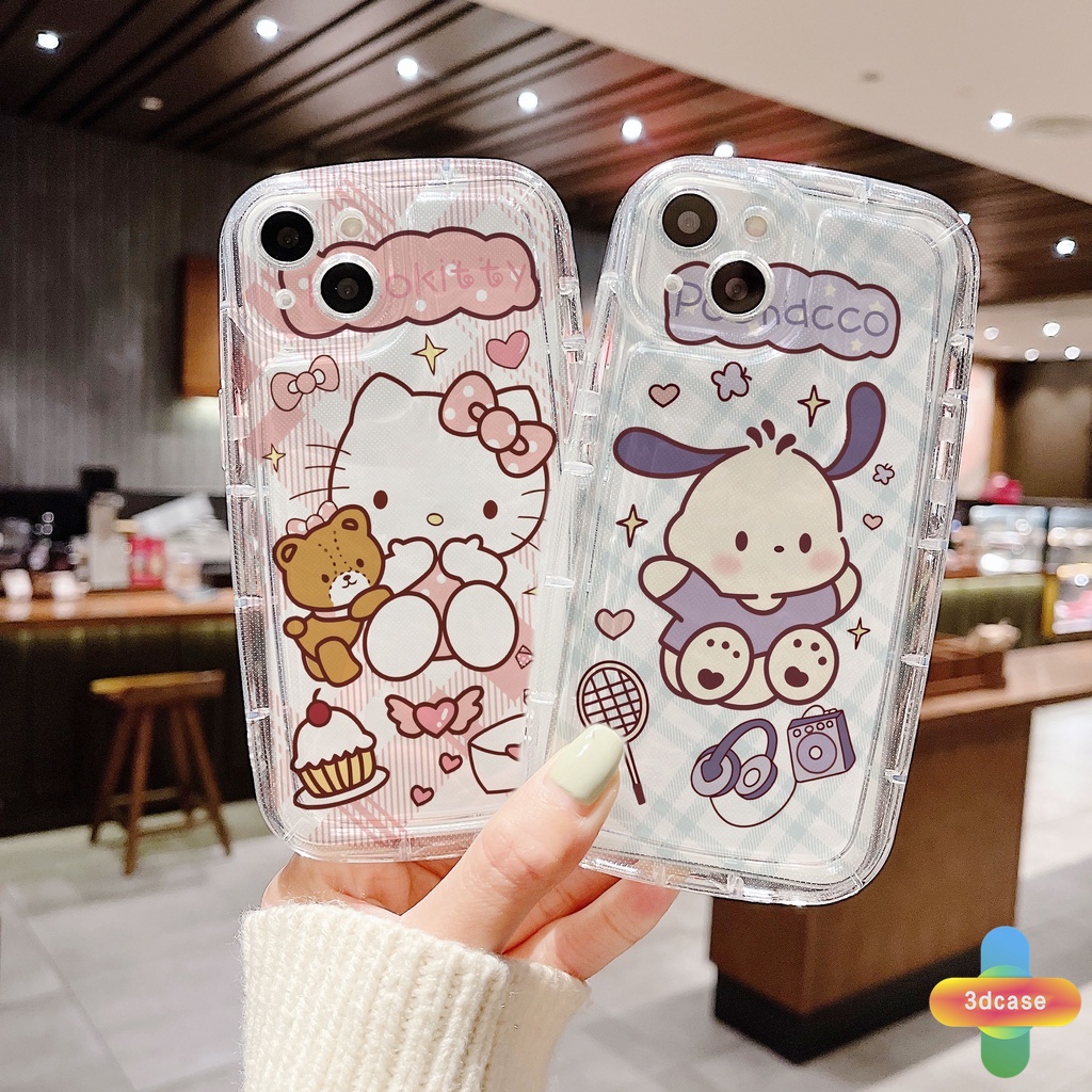 Case HP OPPO A17 A17K A54 A5S A57 A57S A57E A3S A15 A76 A96 A16 A95 A55 A7 A5 A9 A31 A53 A33 2020 A77S A12 A12S A1K A16E A16K A54S Reno 7 7Z 8Z 5 4 6 8 5F 5K 4F 4 5 06 Lite A74 Kartun Lucu Pochacco Hello Kitty Shockproof Transparent Airbag Case