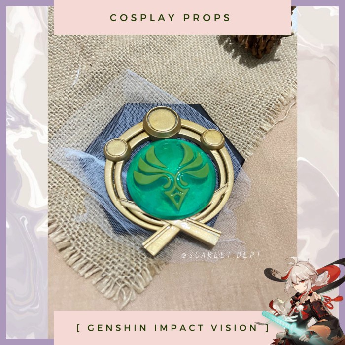 SCARLETDEPT Genshin Impact Vision Inazuma Cosplay Resin Kazuha Baal - Anemo
