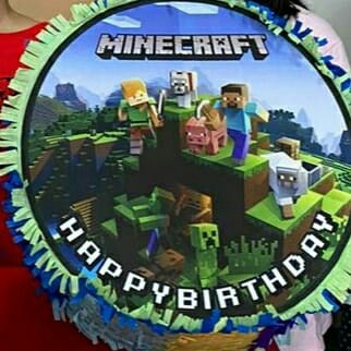 

kue ulang tahun Minecraft /RoBlox custome Pinata