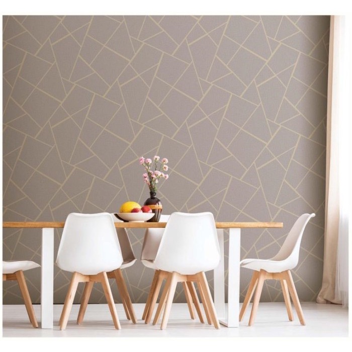 Wallpaper Dinding Vinyl Marmer Marble Granit List Gold Silver Coklat