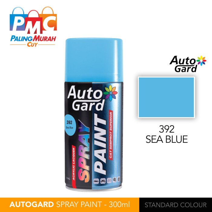 AutoGard Sea Blue AG-392 Cat Semprot Akrilik Biru Laut Mobil MotorHelm