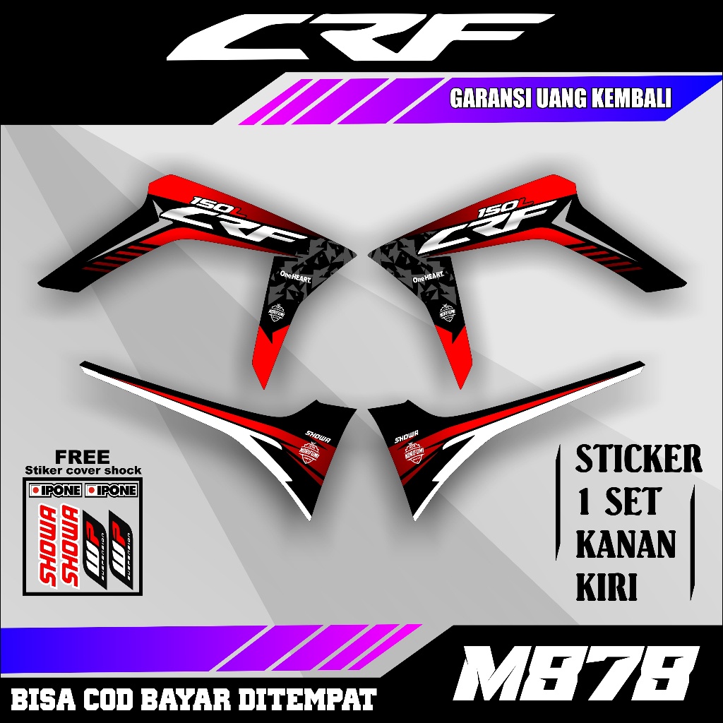 MASS striping - Striping Sticker Variasi Motor Honda CRF 150 L  Stiker List Semi Full Body Original 