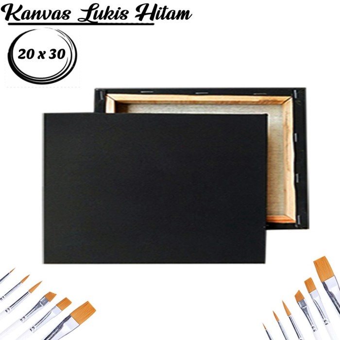 

Kanvas Lukis Hitam 20 X 30 Stretched Canvas Medium Texture