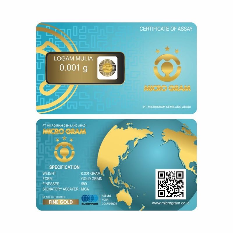 JGF - MICRO GRAM Emas Mini Babygold Baby Gold Logam Mulia 0.001 0.002 0.005 GR