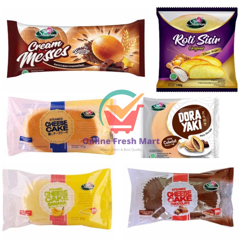 

(kirim instan) Sharon Aneka roti bakery dorayaki steamed cheese cake banana coklat meses dan sisir - Online Fresh Mart Denpasar