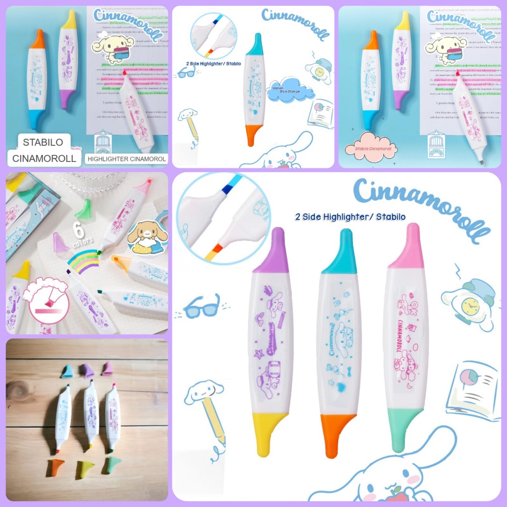 

GULAGULA - STABBILO CINNAMOROLL | HIGHLIGHTER SANRIO | CINAMOROL SPIDOL WARNA | STABILO WARNA | PULPEN JURNAL | SPIDOL WARNA | STABILO | CINNAMOROLL | STABILLO 2 WARNA | SPIDOL CINNAMOROLL