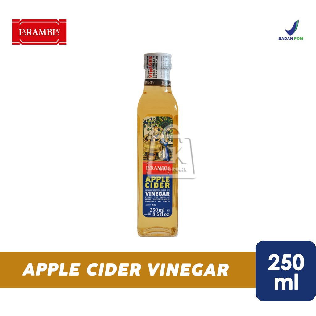 

Cuka Apel La Rambla / Apple Cider Vinegar (Botol Kaca 250ml)