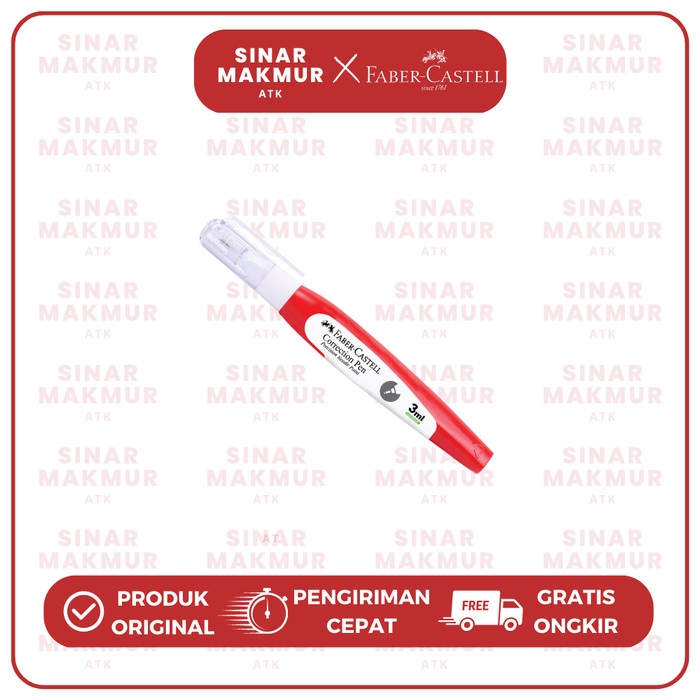 

Correction Fluid/ Tipex Cair/Tipex Merah 3 ml Faber Castell(PCS)