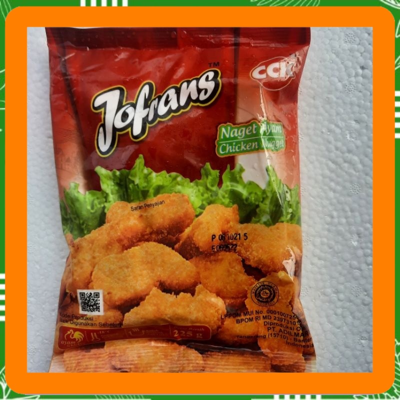 

Naget ayam jofrans chicken nugget cck 225 gram Best Seller