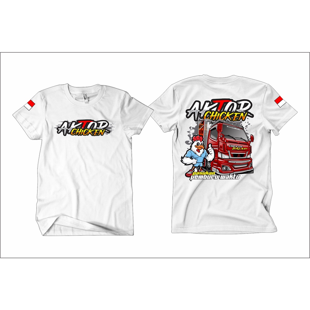 KAOS DISTRO KAOS AKTOR CHICKEN  COTTON COMBED 24S LEBIH TEBAL DARI 30S