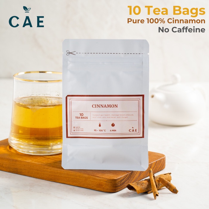 

CINNAMON 10 TEA BAGS Teh Kayu Manis Herbal Dried Alami Pure Organik