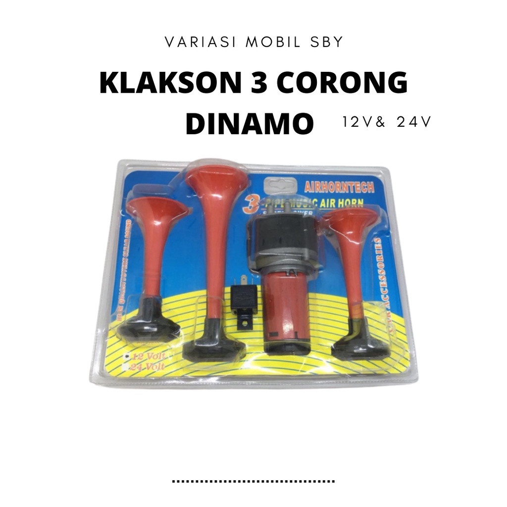 KLAKSON 3 TEROMPET DINAMO  3 CORONG KLAKSON TELOLET DINAMO