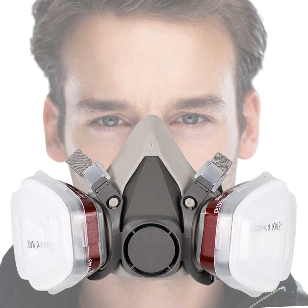 Masker Gas Respirator Elesafe SICCO - 6200 (3M) - Masker Anti Polusi Udara - Masker Pilox Grafity Mural Cat Dico Lab Kimia Kesehatan - Masker Paskas - Perlengkapan Berkendara Motor - Perlengkapan (K3) Kesehatan Keamanan Keselamatan Kerja - Size M 12 x 12