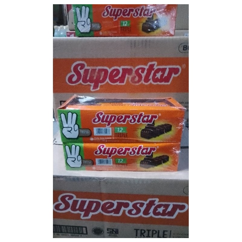 

Super Star Triple Chocolate 1 KARTON isi 12 BOX