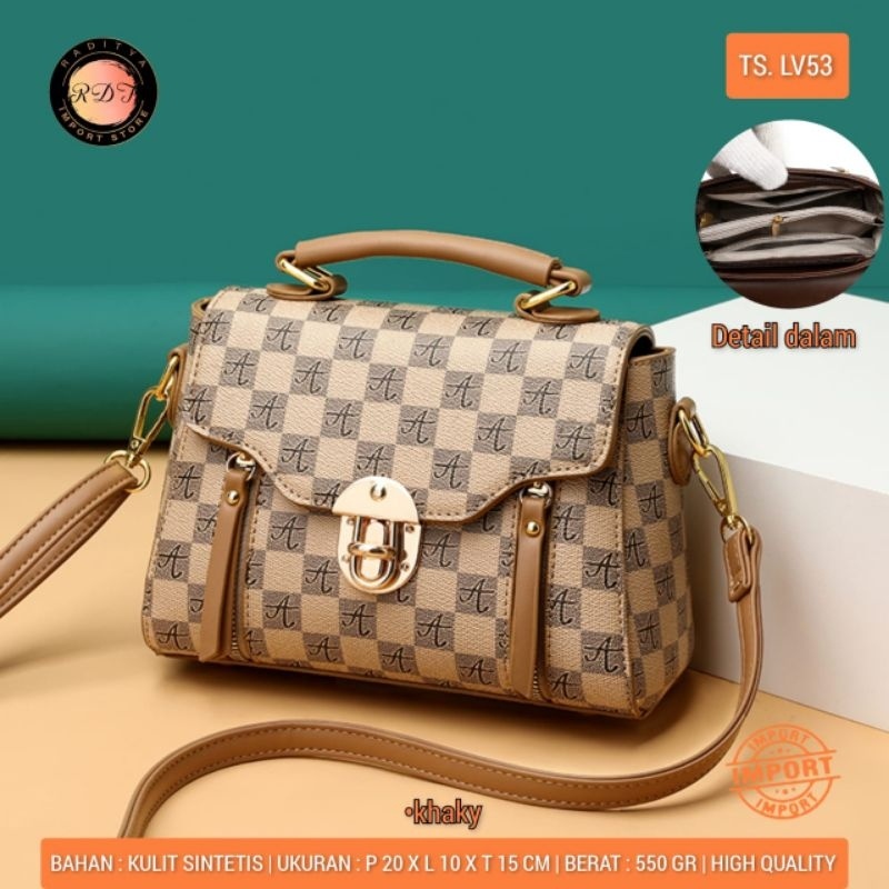 TAS SELEMPANG WANITA LV53 IMPORT BY ORI RDT Real pict 100%