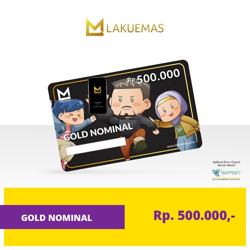 Voucher Fisik Lakuemas Nominal 500 Ribu