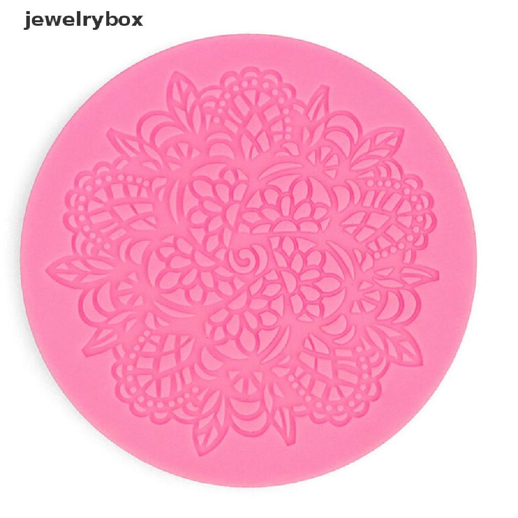 [jewelrybox] Silikon Renda Fondant Mat Cetakan Gula Permen Kue Decorag Cetakan Alat Baking Butik Panas