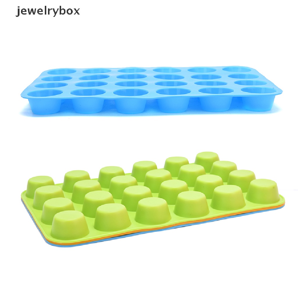 [jewelrybox] 24 Cavity Pan Tray Silikon Mini Cupcake Cookie Bakeware Cetakan Kue Muffin Cup Butik