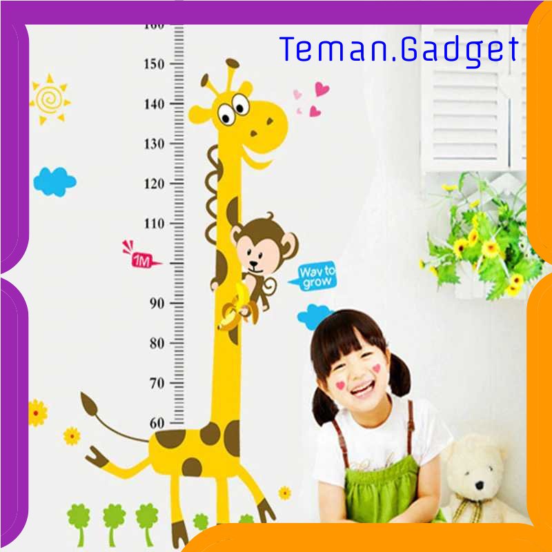 TG -  ART NieNie Sticker Wallpaper Dinding Cartoon Giraffe Ruler 50x70cm - CZ64