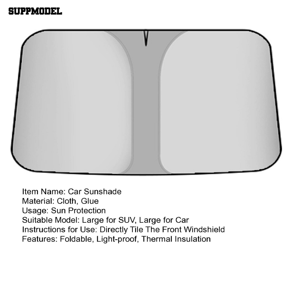 Suppmodel Reusable Windscreen Cover Aksesoris Mobil Windscreen Blocks Rays Sun Visor Light-proof