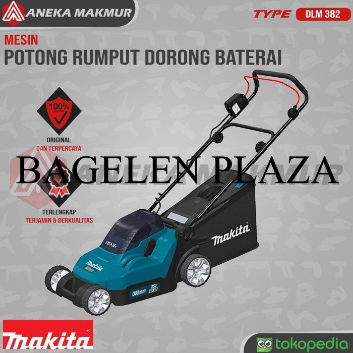 Obral Mesin Potong Rumput Dorong Baterai Makita DLM 382 Cordless Lawn Mower