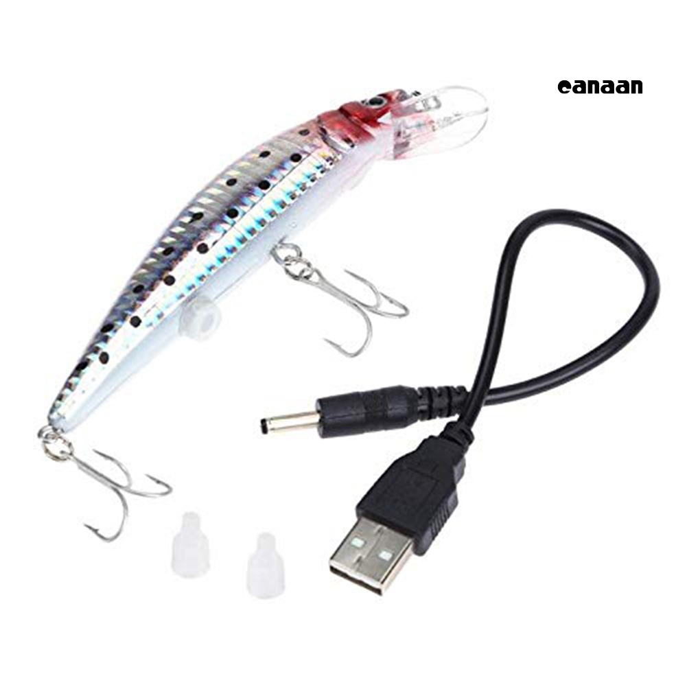 Cnn-12cm Memancing Buatan Manusia Hidup Keras Glow Lure Wobbler Air Ikan Umpan Renang