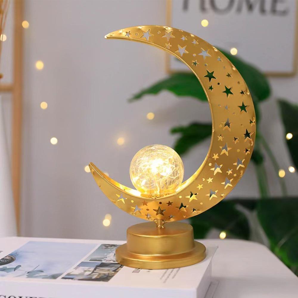 [Elegan] Lampu Led Aesthetic Bulan Ornamen Hollow Out Muslim Decor Suasana Dekorasi Rumah Eid Mubarak Untuk Dekorasi Kamar Night Light