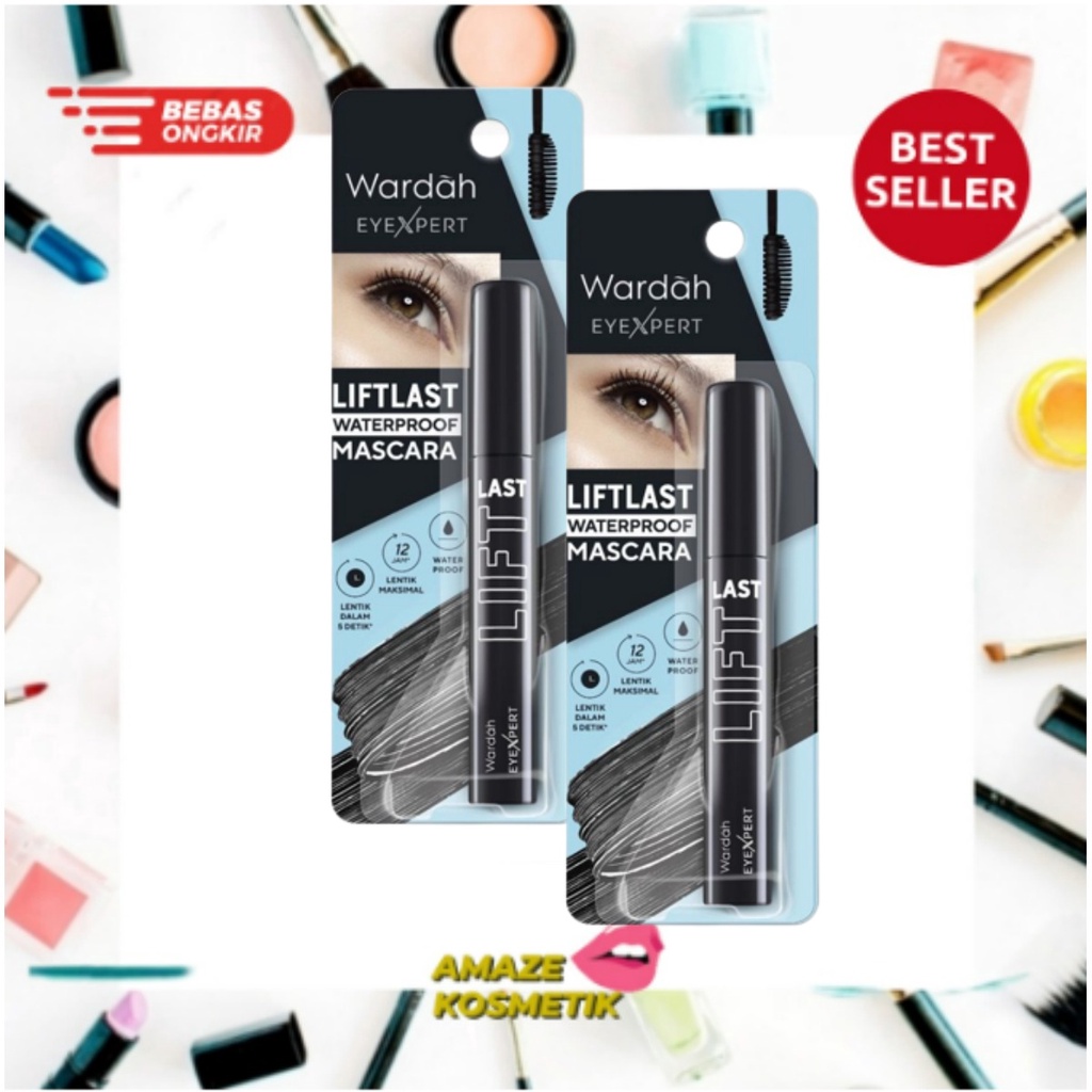 WARDAH EyeXpert Liftlast Waterproof Mascara 8ml [ Amaze_Kosmetik ]