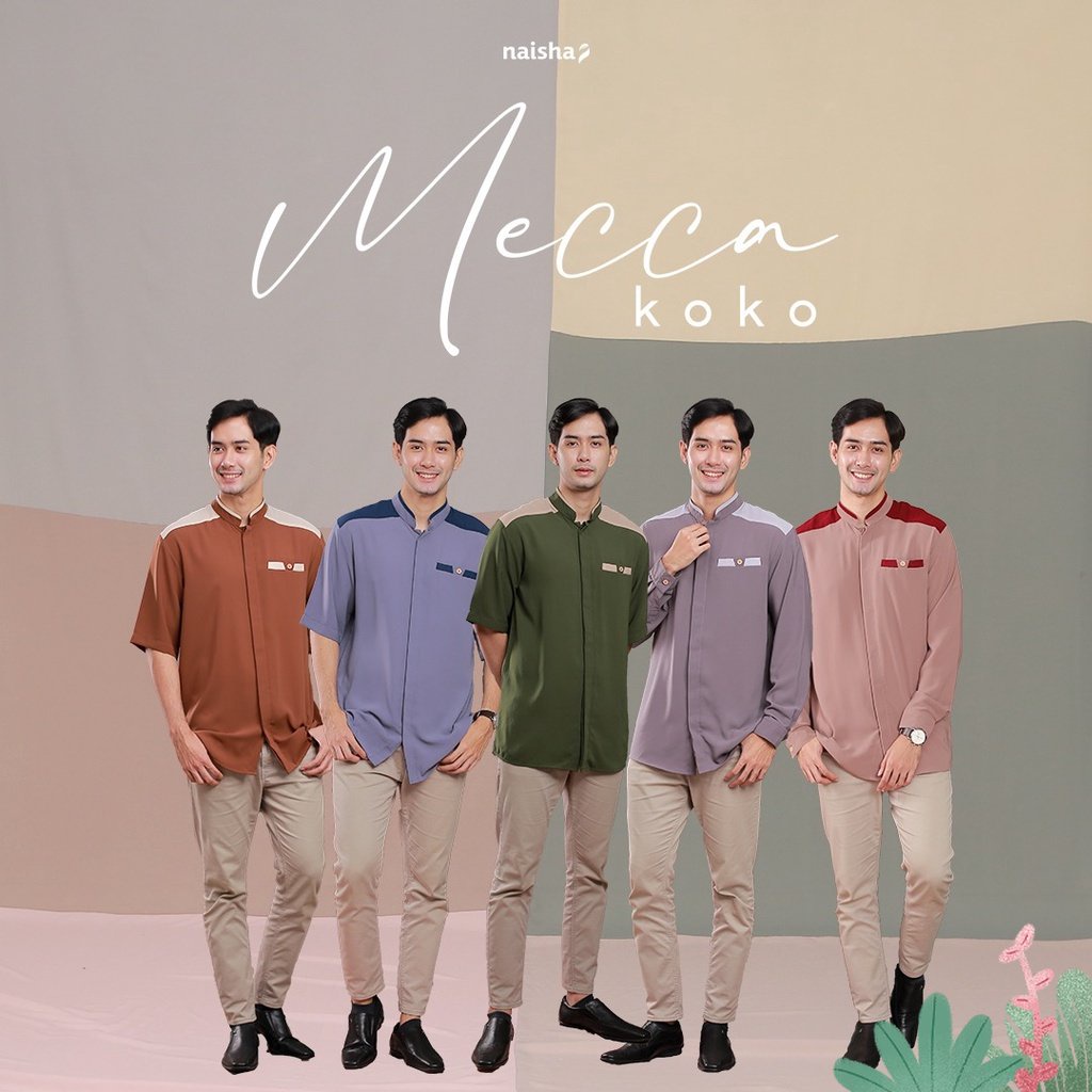 Naisha Official / Mecca Koko Dewasa / Mecca Family Set / Baju Koko Dewasa / Baju Couple Naisha / Sar