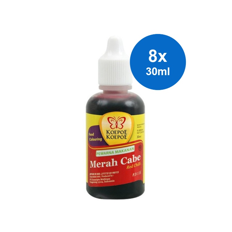 

Koepoe Koepoe Pewarna Makanan Merah Cabe 8 x 30ml